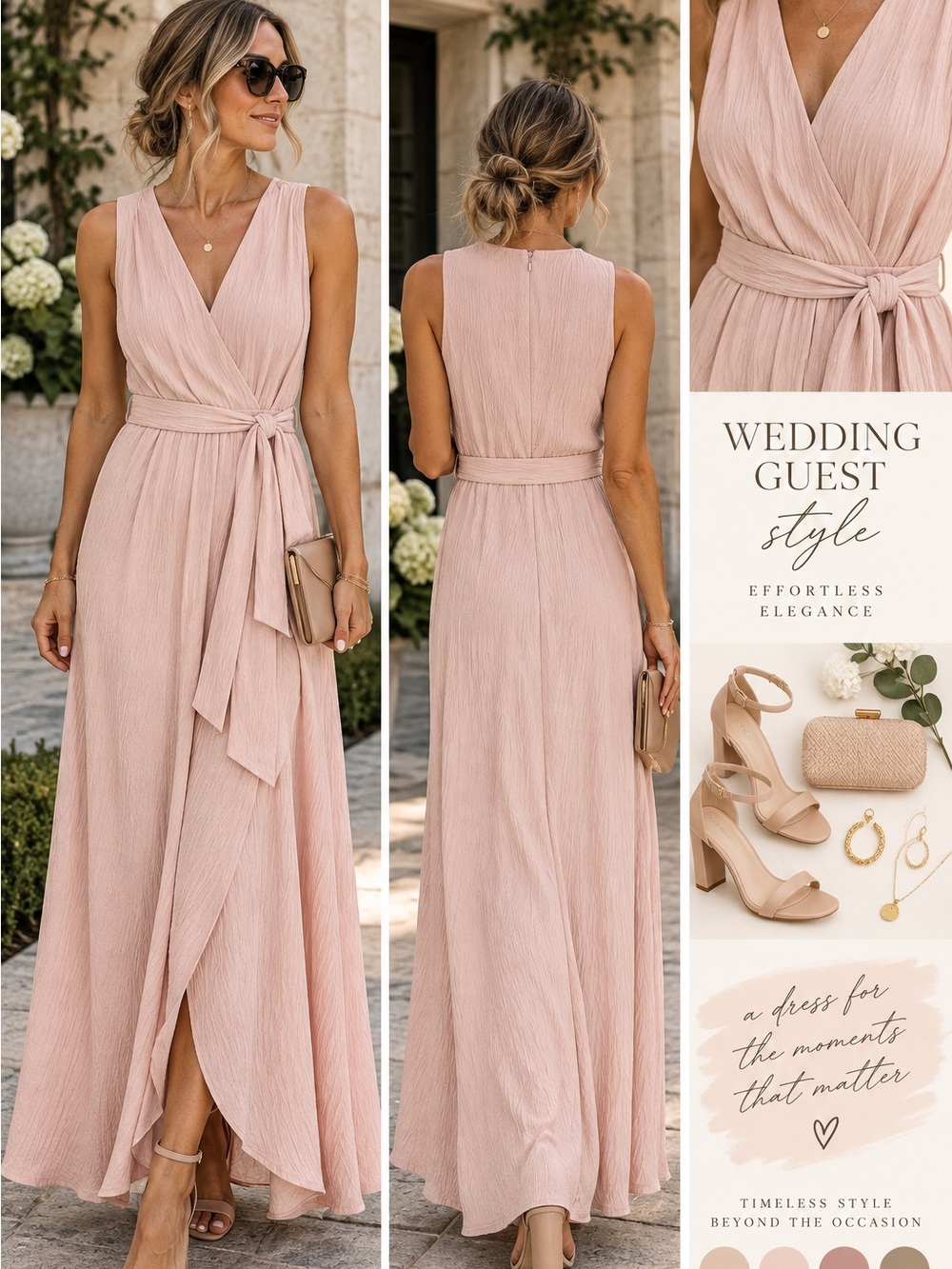 Calvin Klein Blush Pink Wrap Wide Leg Jumpsuit Romper NWT Size 8